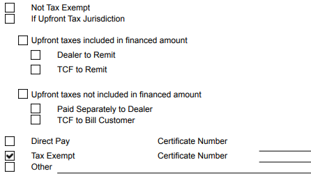 Image 2 – Sales Tax Use Form Checkbox Screenshots